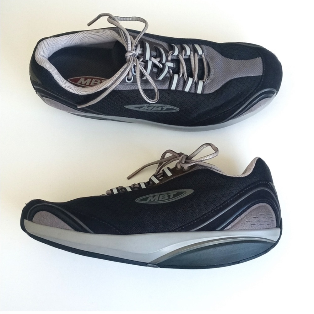 MBT Women’s Toning Athletic Shoes Black Suede & Mesh Running Shoes 39 (8-8.5) - Picture 4 of 16